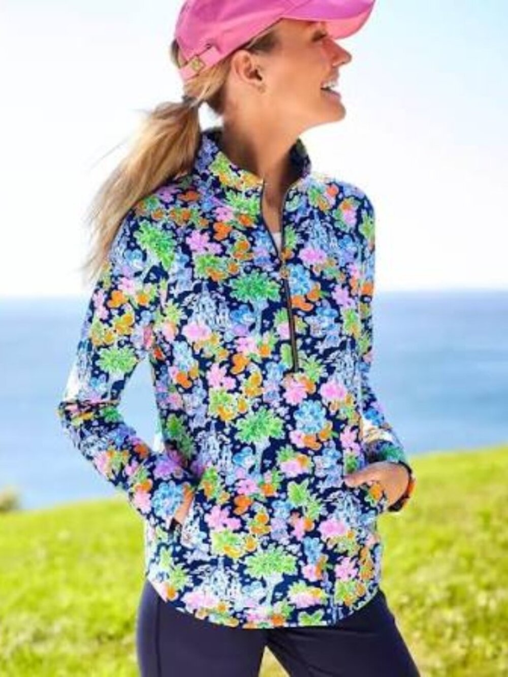 Lilly Pulitzer x Disney Popover Jacket, Lilly Loves Disney Navy, XL (Size 16-18)